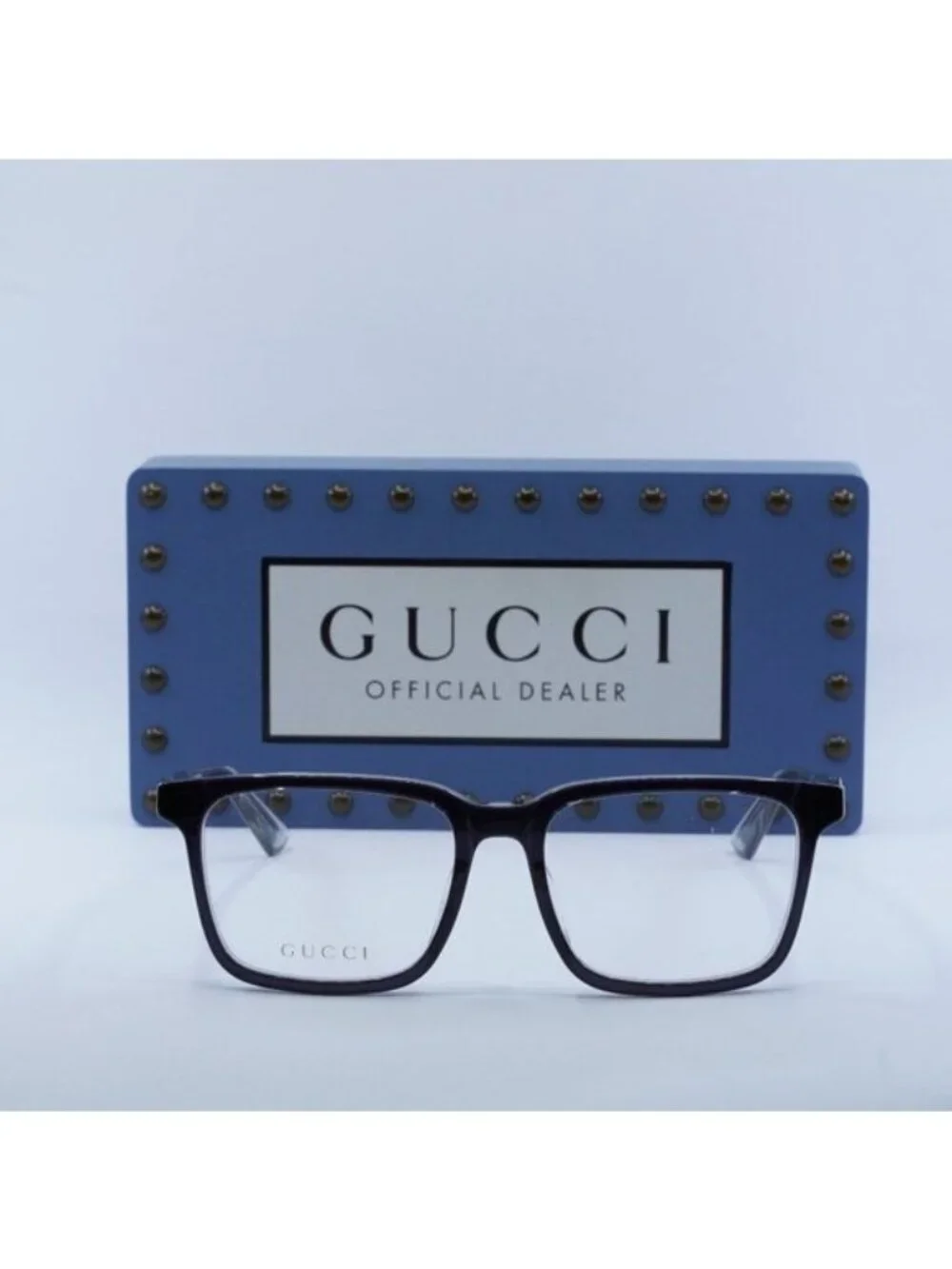 Gucci GG1120OA 002 Square Eyeglasses 55mm - Grey/Transparent